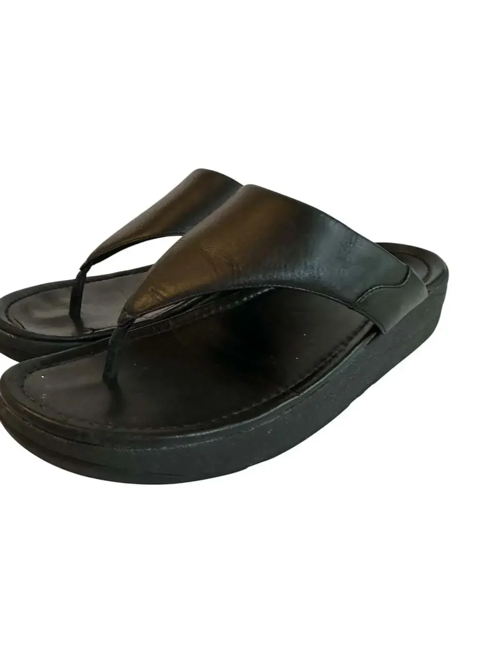 FitFlop Lulu Thong Platform Sandals Black Comfort Walking Women's Size 11